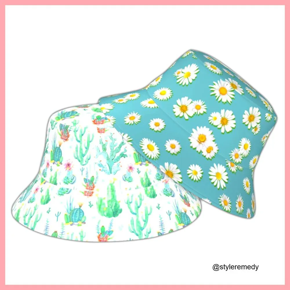 Reversible Packable Bucket Hat with UV Protection for Fishing